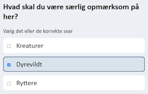 afkrydsningsark