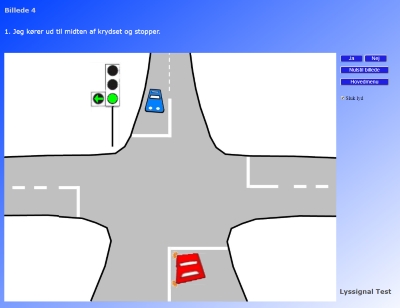 Billede til vigepligt testen